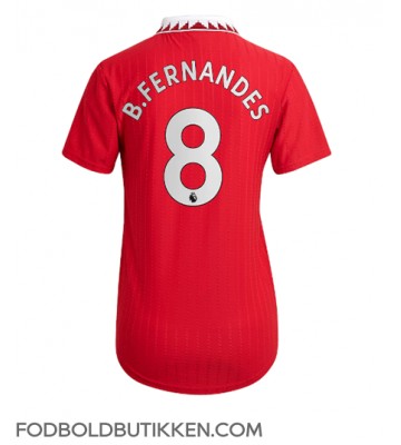 Manchester United Bruno Fernandes #8 Hjemmebanetrøje Dame 2022-23 Kortærmet